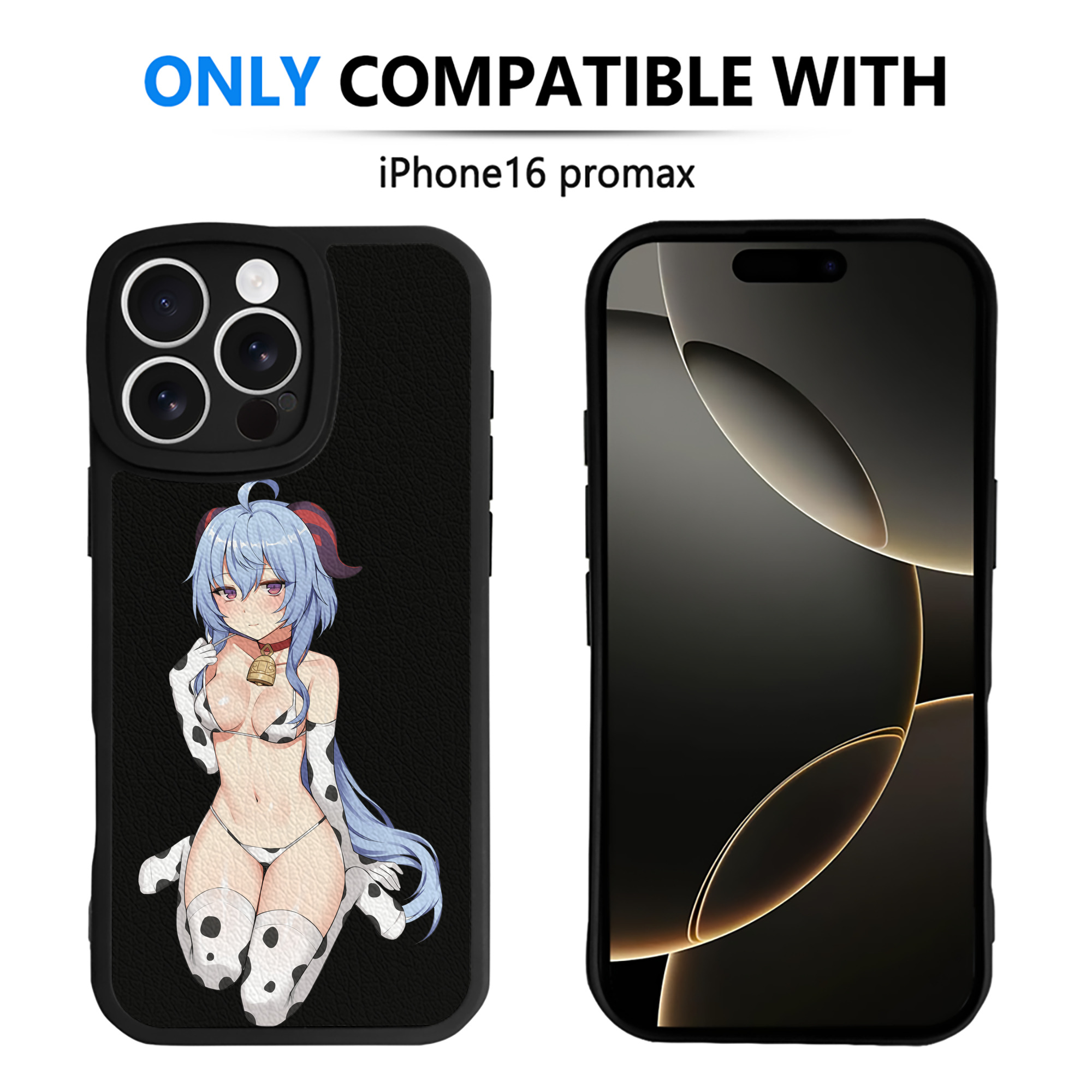 げんし神 甘雨 かんう genshin Ganyu 【iPhone 16シリーズ対応】シリコンスマホケース（レザー調） 材質：シリコン
